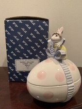 Fitz And Floyd Bunny Hollow Small Candy Jar With Original Box 