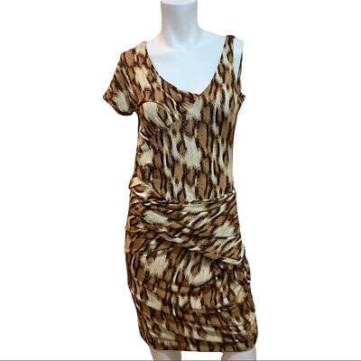 Just Cavalli Animal Print Ruched Side Dress size 44=8