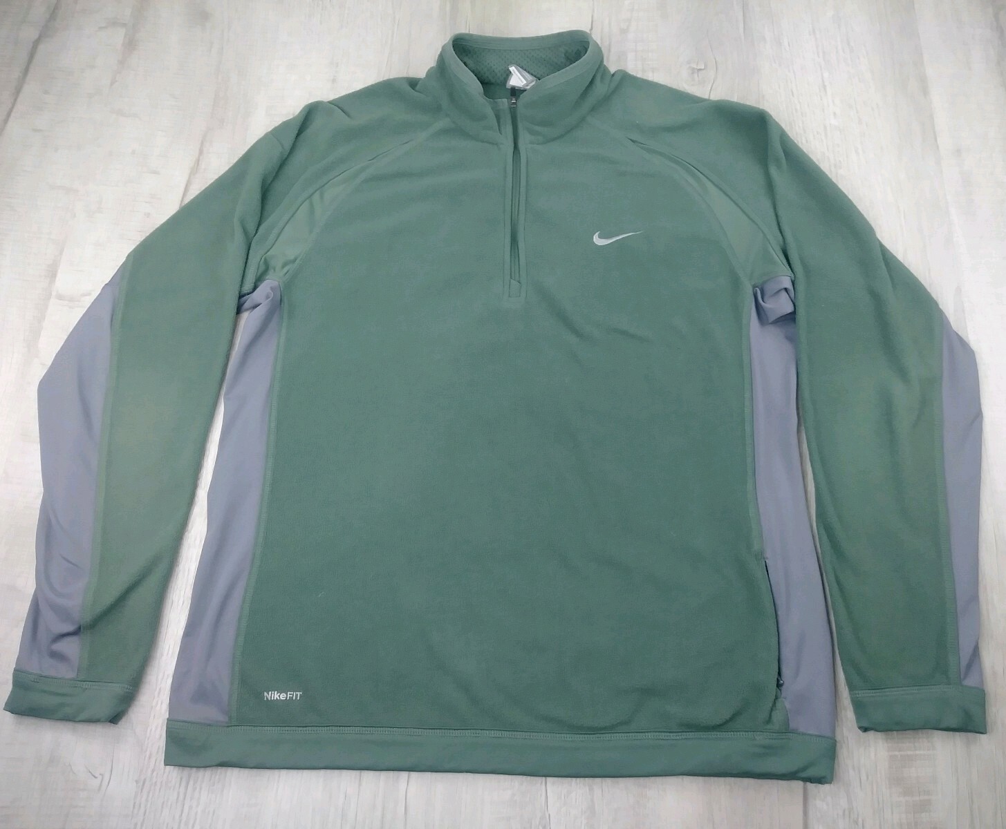 nike green quarter zip