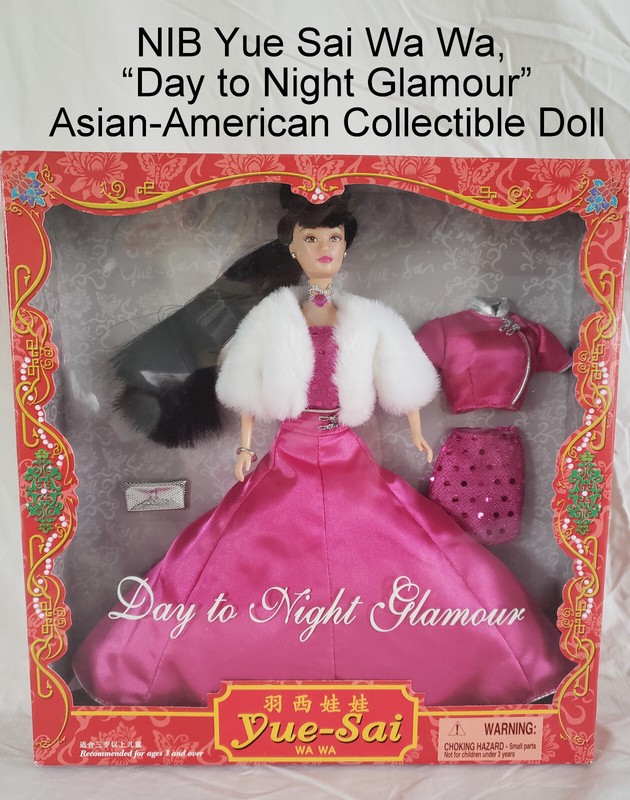 NIB Yue-Sai Wa Wa "Day to Night Glamour" Asian-American Collectible Doll w/Acces