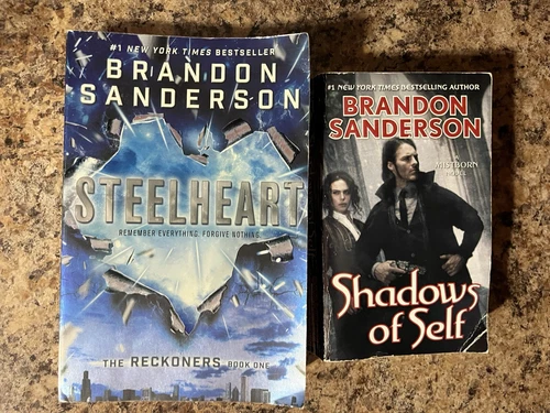 2 Book Lot Brandon Sanderson Steel heart Reckoners Shadows Of Self Paperback