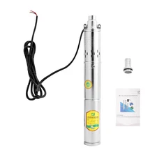 24v 370w Solar Water Pump Deep Well Solar Submersible Pump Head 65m Stainless