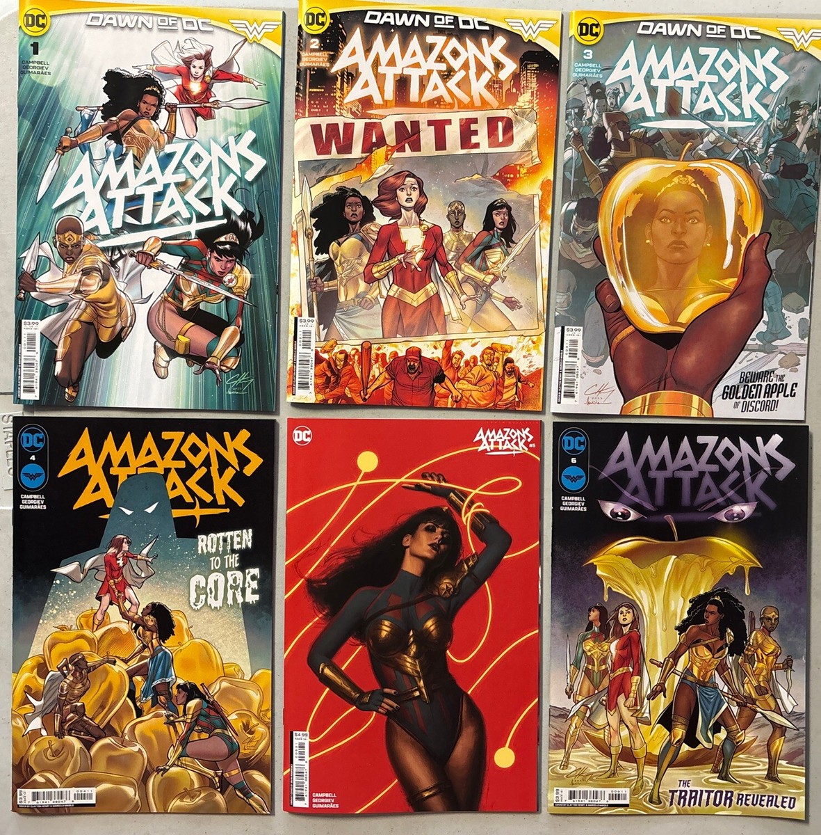 Amazons Attack #1-6 Complete Set 1 2 3 4 5 6 Wonder Woman DC