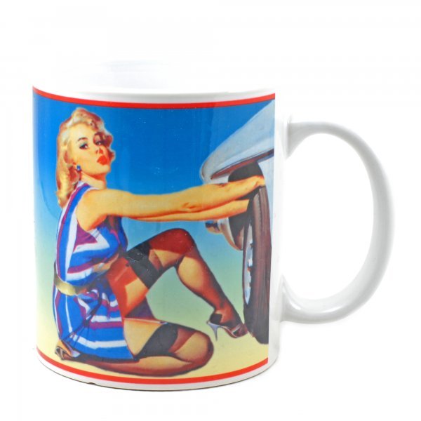 The Original Metal Sign Co Retro Art Mug Dad's Garage Vintage Pin-Up