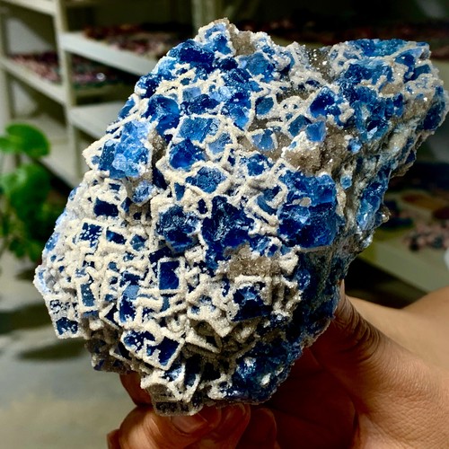 1.92LBNatural transparent blue cubic fluorite mineral sample from Inner Mongolia - 第 3/17 張圖片