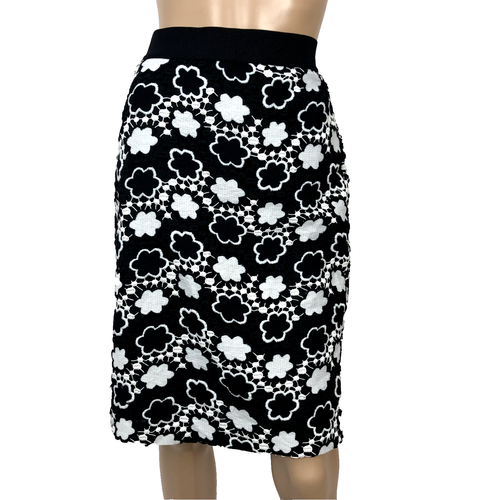 Ann Taylor Pencil Skirt Size 10 Floral Embroidered Lace Straight Office