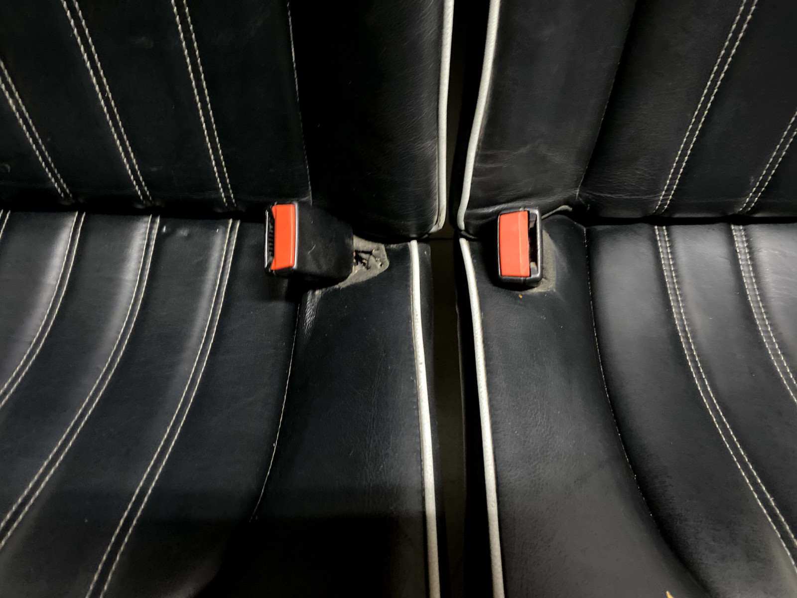 2003-2012 MASERATI QUATTROPORTE OEM REAR BLACK LEATHER SEATS DRIVER PASSENGER