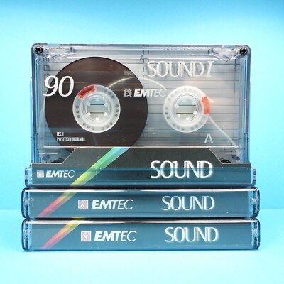   3x EMTEC Sound I 90 * IEC I Type 1 * Kassetten Cassettes кассеты * 2002  