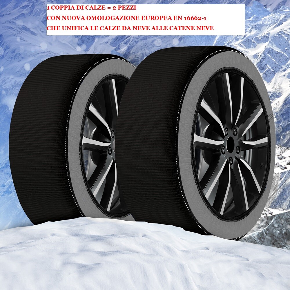 Calze da neve Speed omologate auto taglia L - Ricambi auto SMC Calze da neve Speed omologate auto taglia L - Ricambi auto SMC