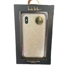 Nicole Miller Cell Phone Case IPhone X/XS Sparkly Iridescent Confetti NEW NWT