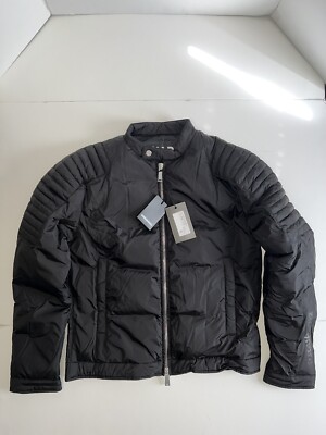 Authentic DSQUARED2 Down Biker Jacket Mens Puffer Black Sz Authentic DSQUARED2 Down Biker Jacket Mens Puffer Black Sz
