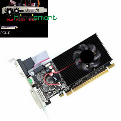 Graphics Card 64bit 2GB GeForce GT730 DDR3 DVI VGA HDMI PCI-E Video Card AHS