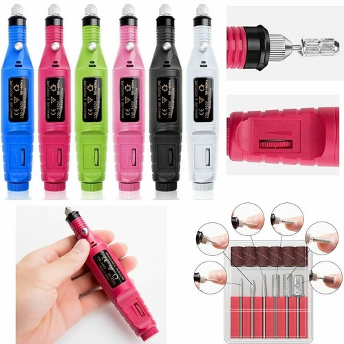 Nagelfeile Kunst Elektrisch BOHRER Feile Acryl Maniküre Pediküre Tragbare Maschine Kit - Bild 1 von 18