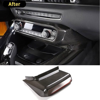 Dry Carbon Fiber Center Console Panel Trim Cover For Toyota Supra A90 2019-2022