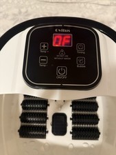 Vitus Foot Bath Spa Massager Digital Temp Control Timer Bubbles White/Black