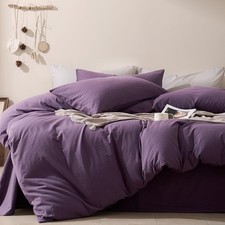 Jellymoni Duvet - 100 Washed Cotton Comforter Linen-Like Texture Bedding