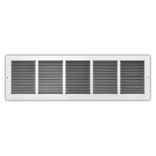 Everbilt 30 in. x 8 in. 1-Way Steel Baseboard Return Air Grille in White
