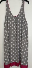NEW! SIMPLY VERA WANG  Nightgown/Chemise Sz XXL~ Gray w/ Pink Trim & White Dots