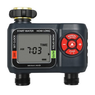 DEWENWILS 2-Zone Water Hose Timer   Programmable Sprinkler Timer with Rain Delay