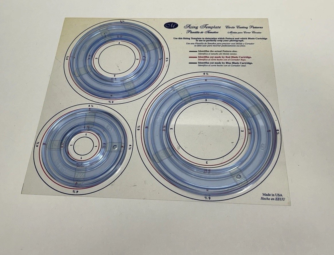 Creative Memories Custom Cutting System Templates Shapes Mat Lot Circles Ovals