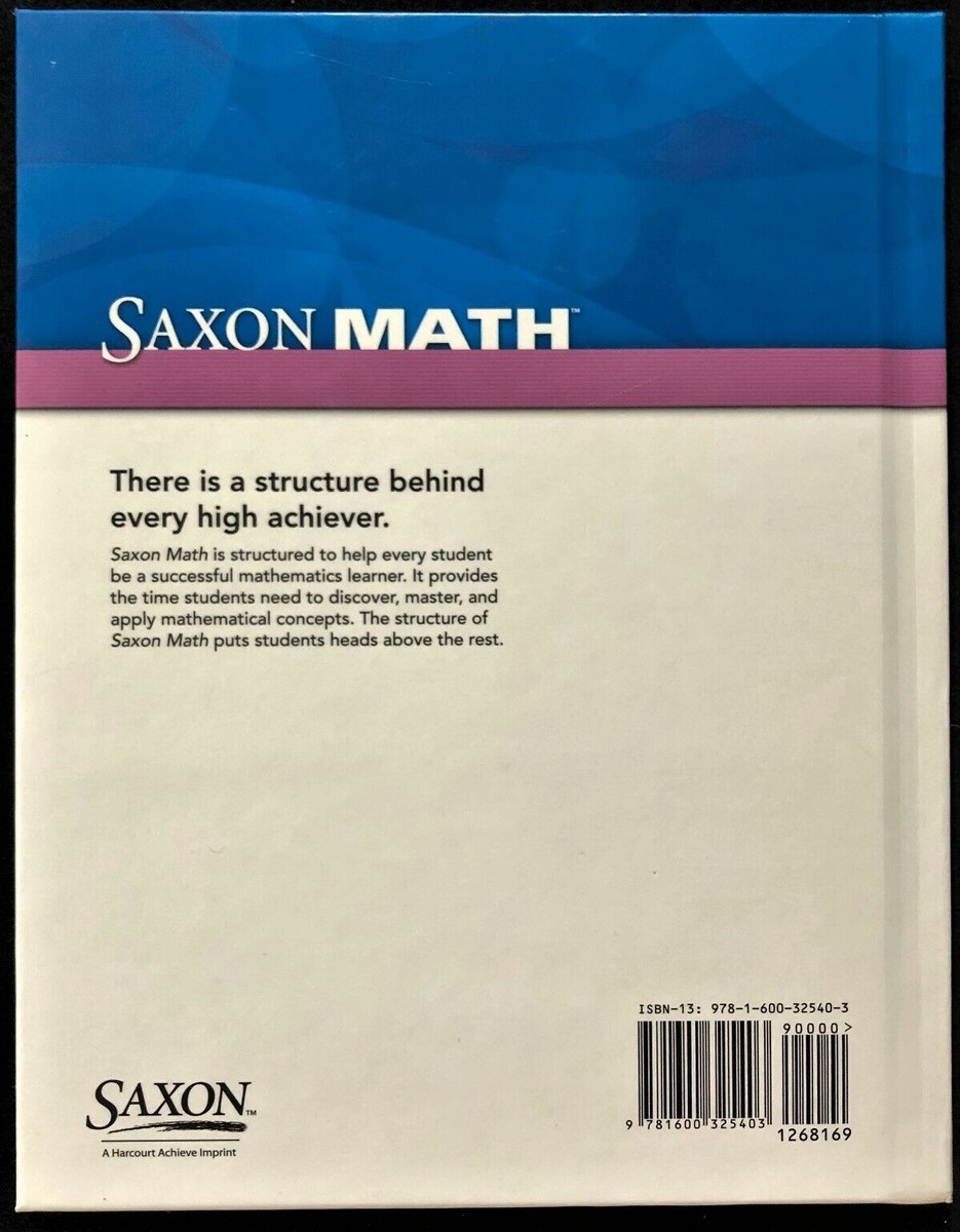 SAXON MATH, Intermediate 4 - STUDENT EDITION By Stephen Hake (2012