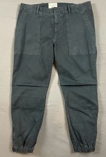 Nili Lotan Cropped Military Jogger Pants Carbon Gray Size 10