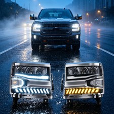 2xheadlights For 2016-2018 Chevy Silverado 1500 Led Wsequential Turnanimation 2xheadlights For 2016-2018 Chevy Silverado 1500 Led Wsequential Turnanimation