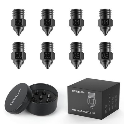 Official High-end Hardened Steel MK8 Nozzles 8PCS, High-Temperature Wear Resi...