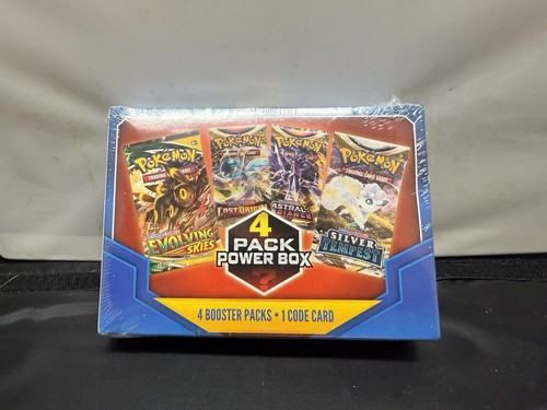 Pokémon 4 Pack Power Box includes 1 Evolving Skies Booster