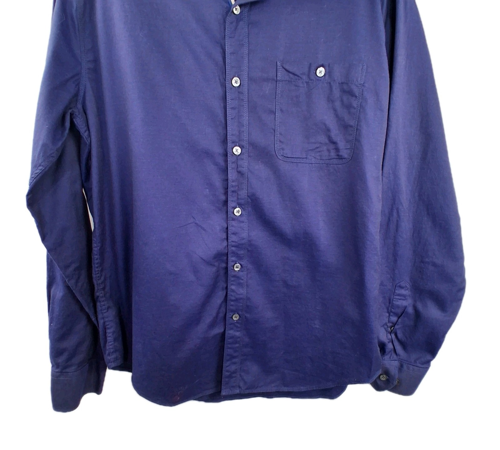 Bugatchi, Shaped Fit Blue Solid Planet theme LS, … - image 2