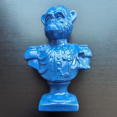 SLS Las Vegas Blue Monkey Bust Statue Hotel Decor Chimpanzee Sculpture (Rare)