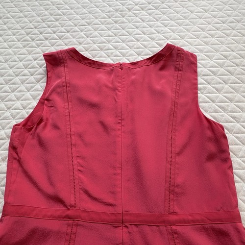 Talbots Women’s Dress Size 12 100% Silk Fit & Flare Coral Color Summer Soft - Picture 9 of 16