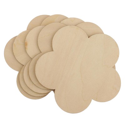 flower shape mdf unfertige holzstücke leere plaque handwerk