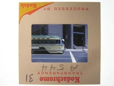 Slide 35mm photo vintage Kodak 1968 cable car PCC 1166 Market Street A544