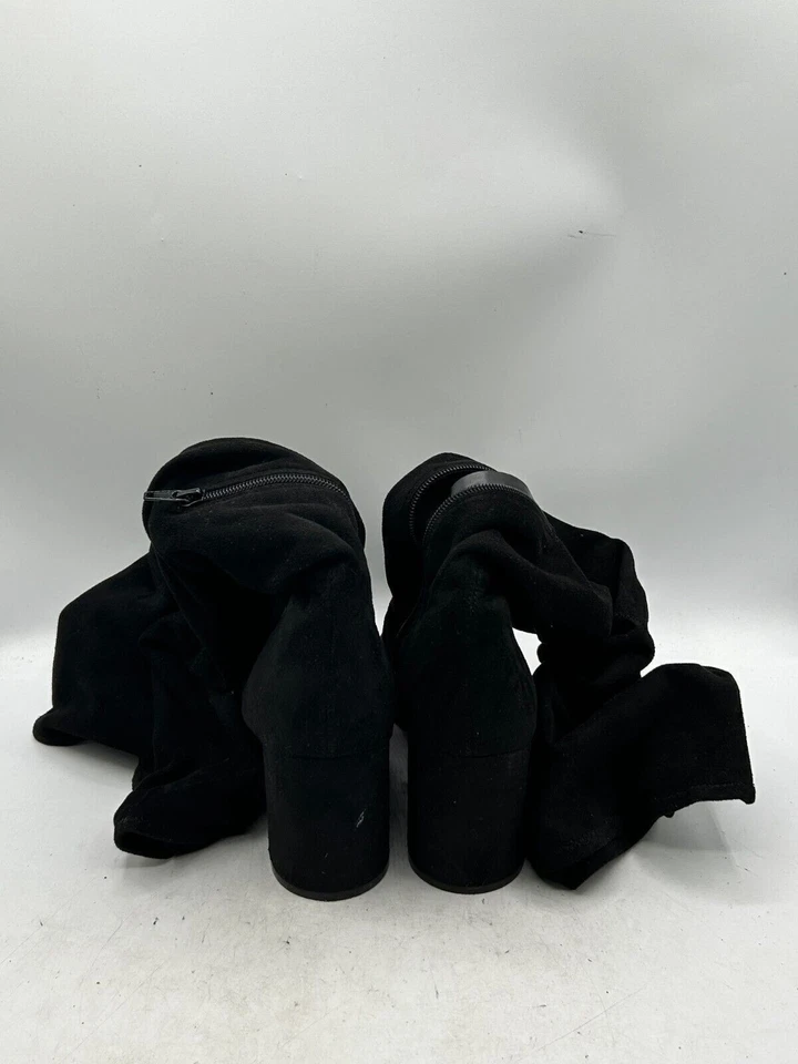 Unisa Ridding Boot Women's Sz 8.5 Black Suede Knee High Block Heel Zip - Image 2 of 4