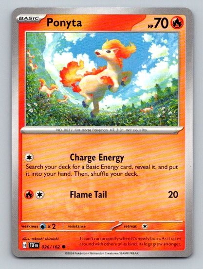 2024 Pokemon Card Temporal Forces Ponyta 26/162