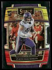 2021 Panini Select #95 Zach Davidson Red and Yellow Prizm Die Cut