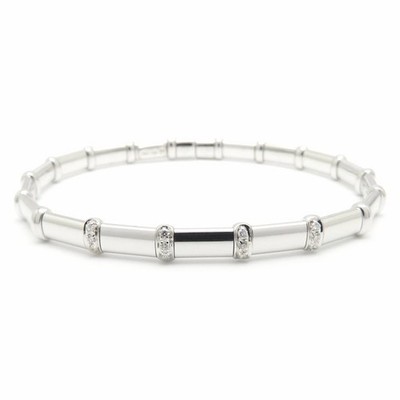 Ponte Vecchio 18K White Gold bangle Diamond 0.12ct /295088