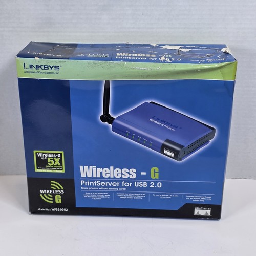 Linksys Wireless-G Print Server for USB 2.0 WPS54GU2 - Picture 1 of 7