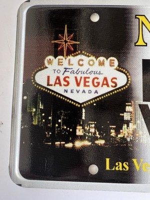 Pair Nevada Las Vegas Centennial License Plates LV888T 1905-2005 Embossed