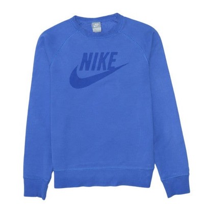 Nike Herren Pullover Sweatshirt blau Rundhals Größe S