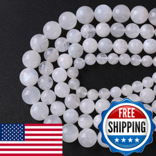 Jiejinyu 120Pcs 6Mm Natural Stone White Moonstone Gemstone Semi Precious Beads