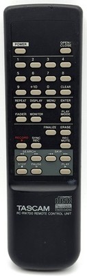 OEM Genuine Tascam RC-RW700 Remote Control CD Recorder CD-RW CD