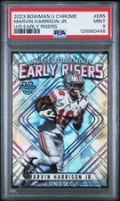 MARVIN HARRISON JR ER5 2023 BOWMAN U CHROME U/D EARLY RISER PSA 9 ROOKIE CARD