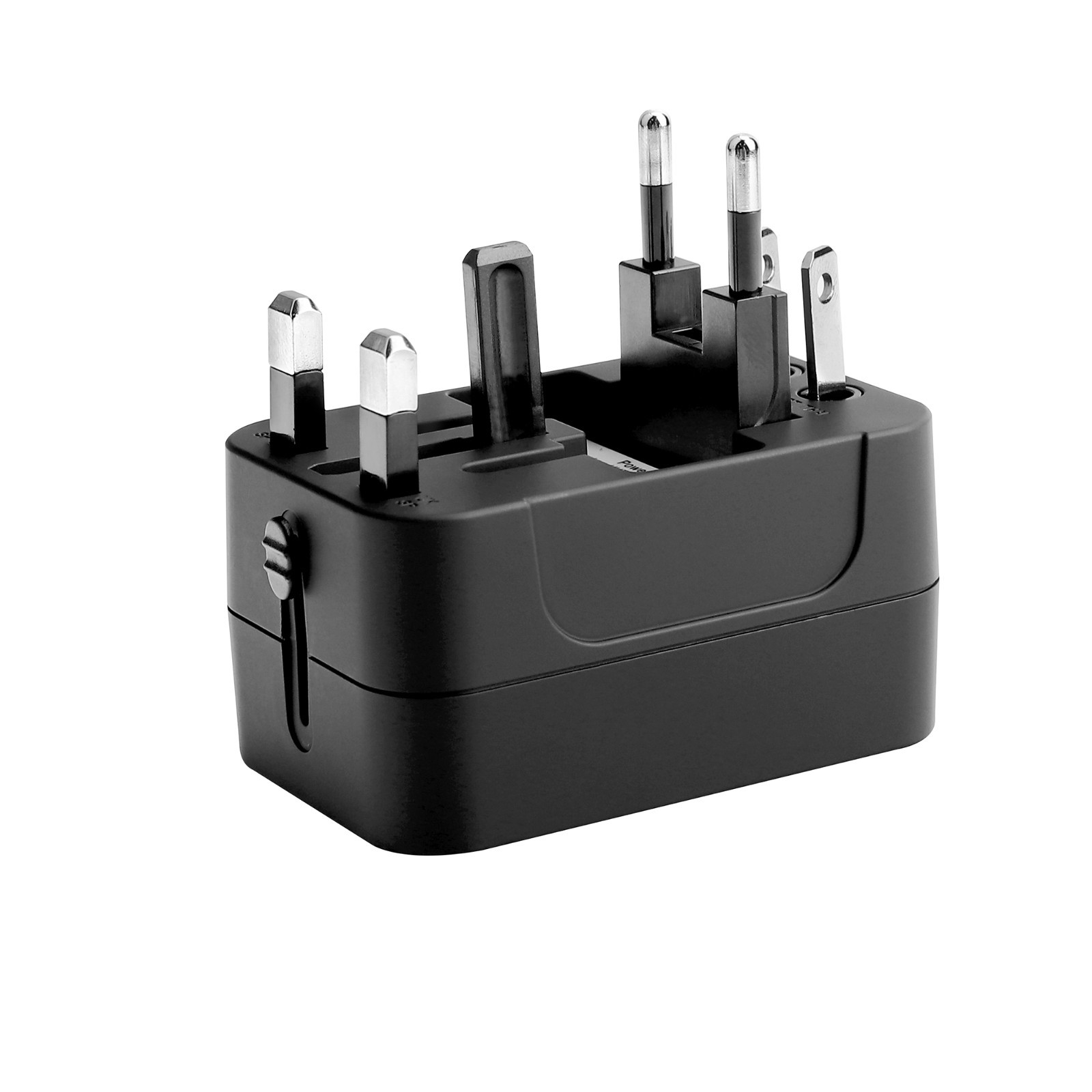 Travel Adapter, Worldwide All in One Universal Travel Adaptor AC Power Black