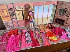 Vintage TNT Twist n Turn Blonde Marlo Flip Barbie with lots of mod 70s Clothes
