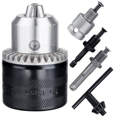 GANYEE 1.5-13mm Keyed Drill Chuck Adapter Kit 1/2''-20UNF with SDS-Plus Shank... 
