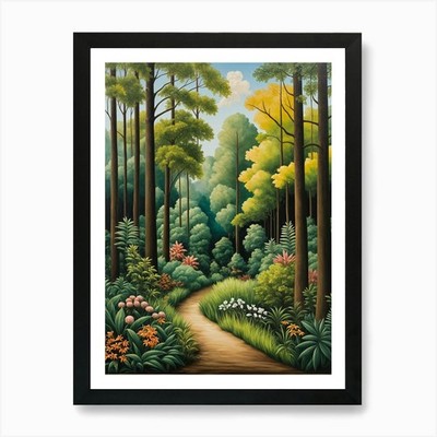 Storybook Woodlands Nr5 Kunstdruck gerahmt Wandbild Poster Leinwanddruck Bild