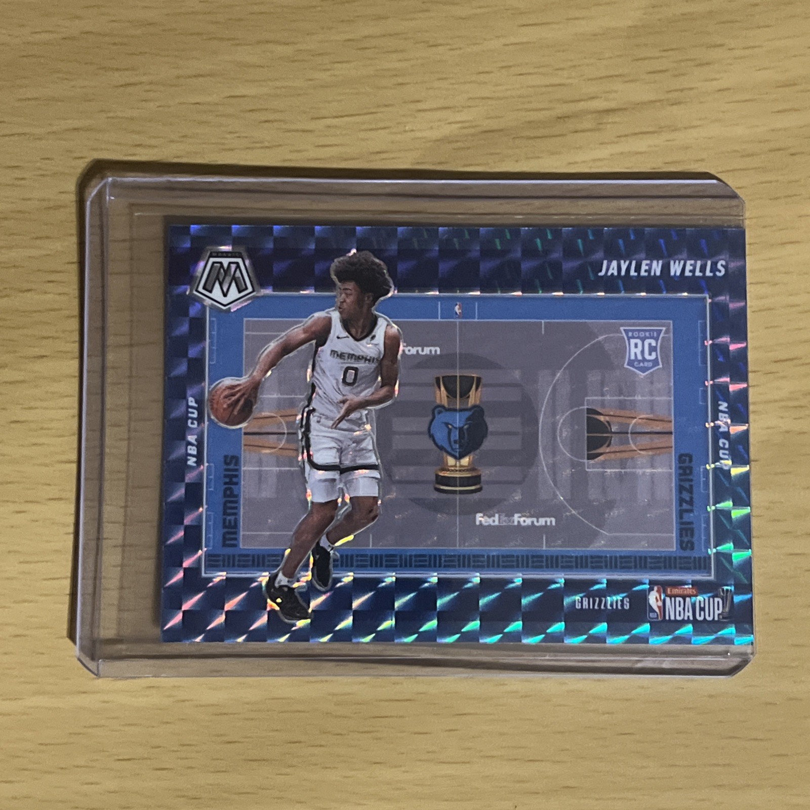 JAYLEN WELLS 2024-25 MOSAIC ROOKIE NBA CUP PRIZM GRIZZLIES #9 RC Q1511