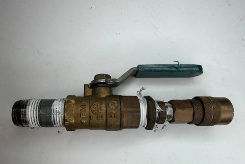 Smith-Cooper 1/2” Brass Ball Valve w/ Quick Connect Air Coupler 600 WOG 150 WSP